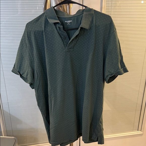 Old Navy Dark Green Men's Polo Shirt - Picture 3 of 4